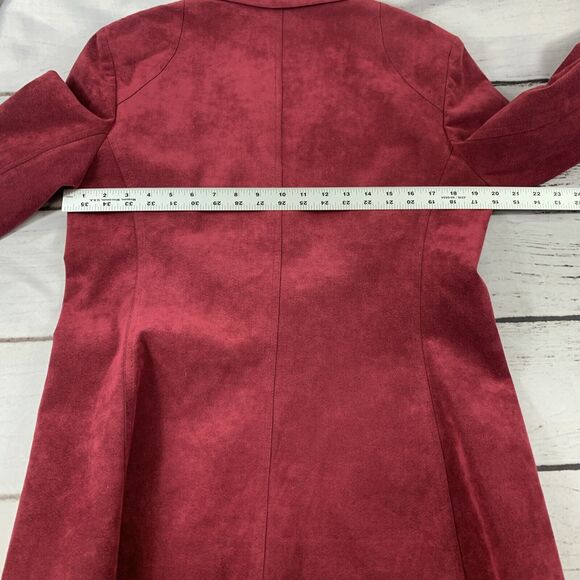 Gino Rossi Wilsons Ultra Suede Women's 16 2Pc Set Red Blazer & Skirt Suit ILGWU - Picture 14 of 16